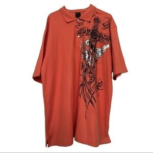 KANI GOLD LIGHT Orange Polo Shirt Sz XXL New Condition #7503